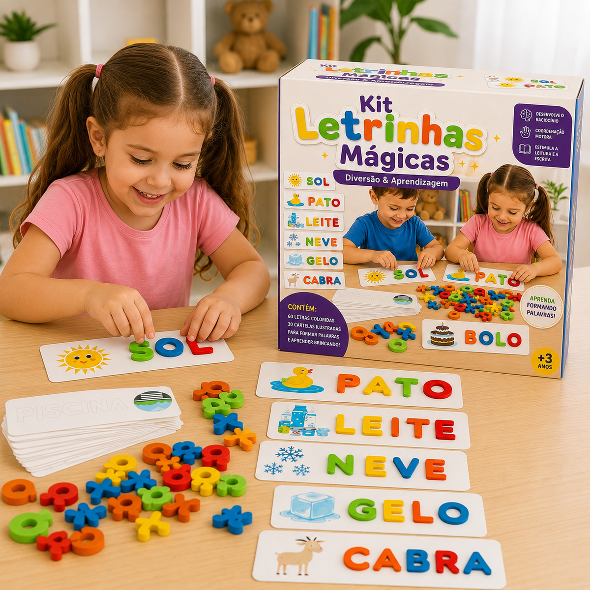 Kit Letrinhas Mágicas - Diversão & Aprendizagem