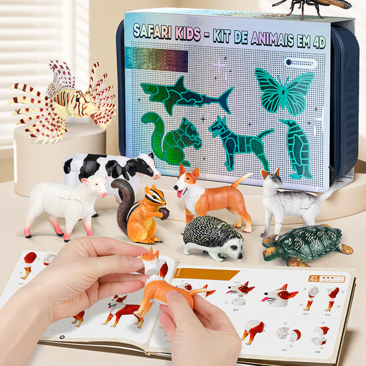 Safari Kids – Kit Animais 4D