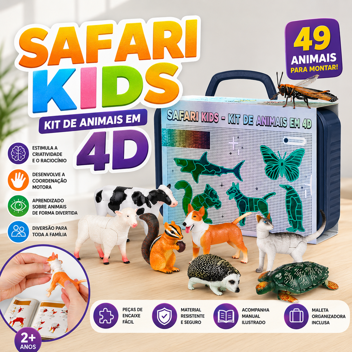 Safari Kids – Kit Animais 4D