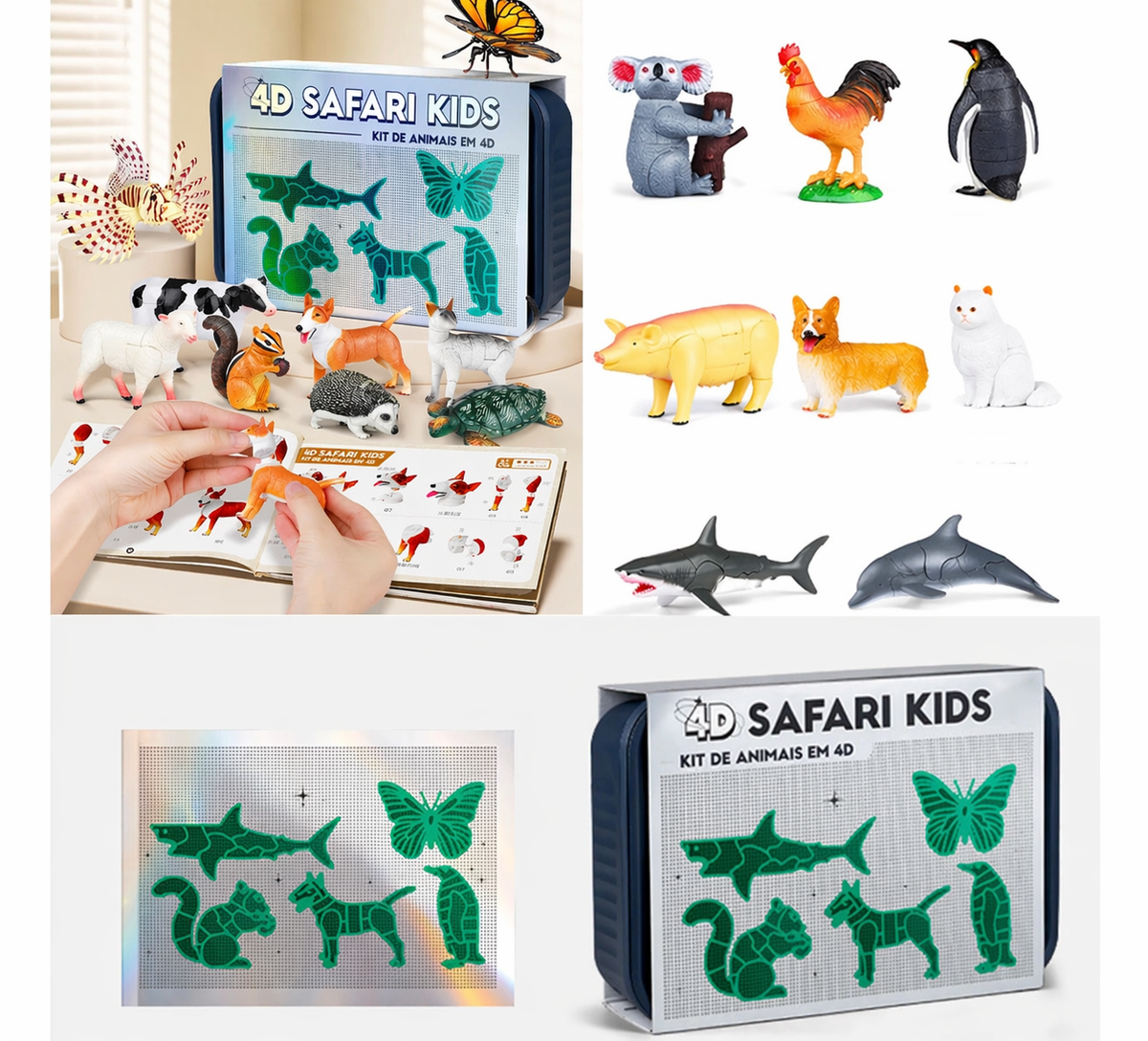 Safari Kids – Kit Animais 4D