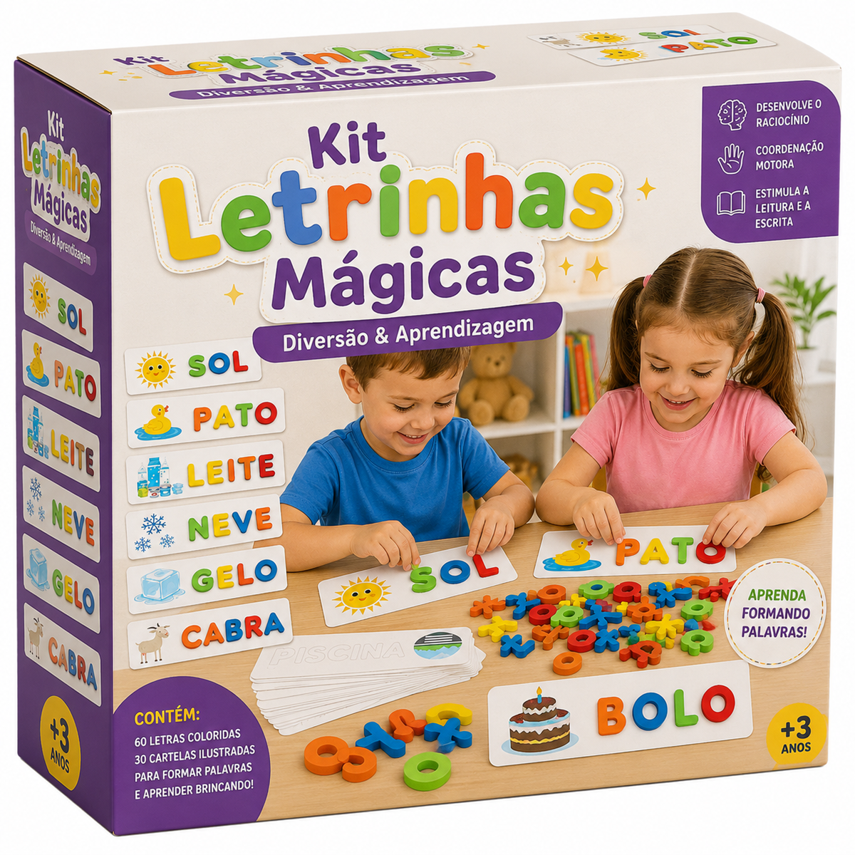 Kit Letrinhas Mágicas - Diversão & Aprendizagem